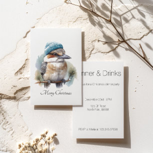 Winter Kookaburra Wishes, custom Invitation