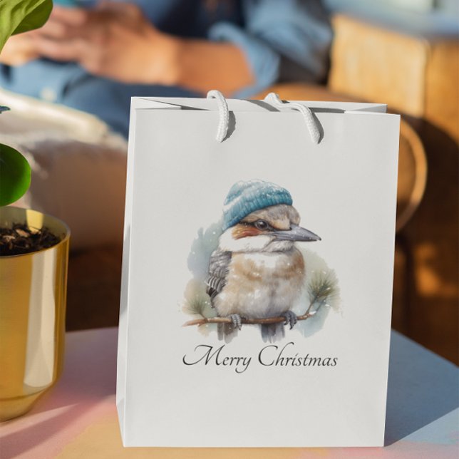 Winter Kookaburra Wishes, custom Large Gift Bag (Creator Uploaded)