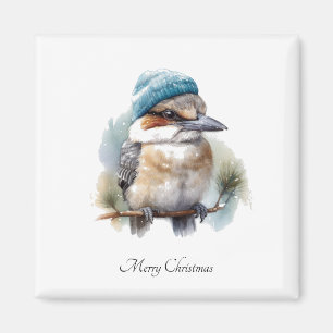 Winter Kookaburra Wishes, custom Magnet