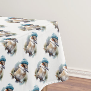 Winter Kookaburra Wishes, custom Tablecloth
