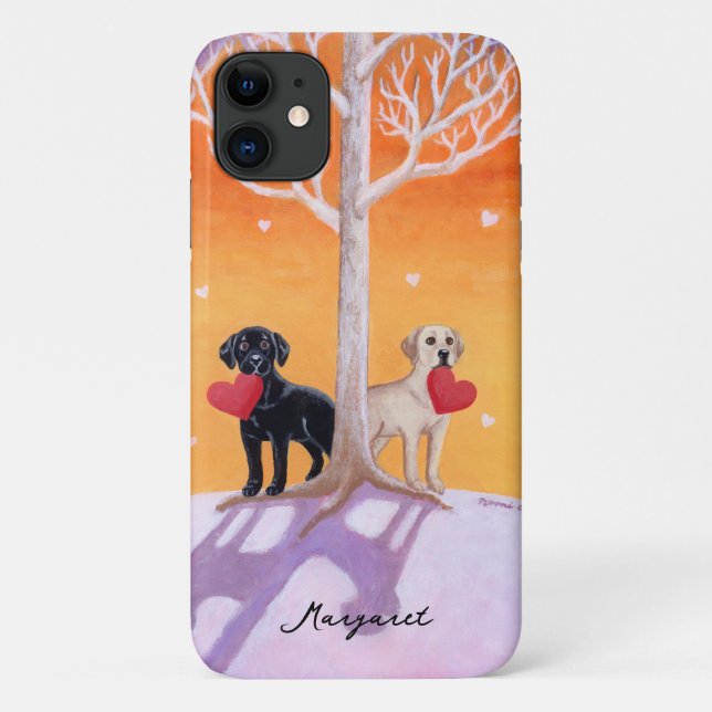 Winter Labradors Painting Case-Mate iPhone Case (Back)