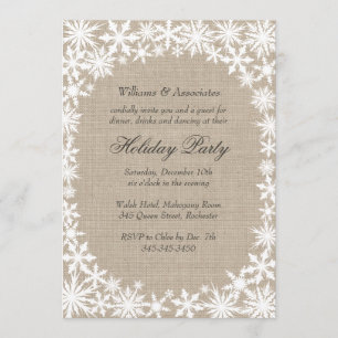 Winter Lace Corporate Holiday Party Invitation