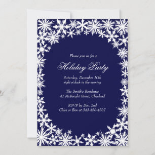 Winter Lace Holiday Party Invitation