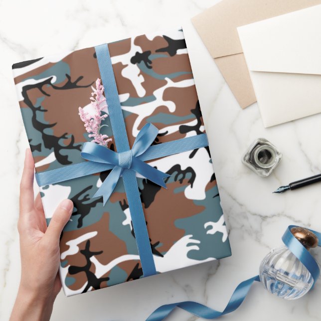 Winter Lake Camo Wrapping Paper (Gifting)