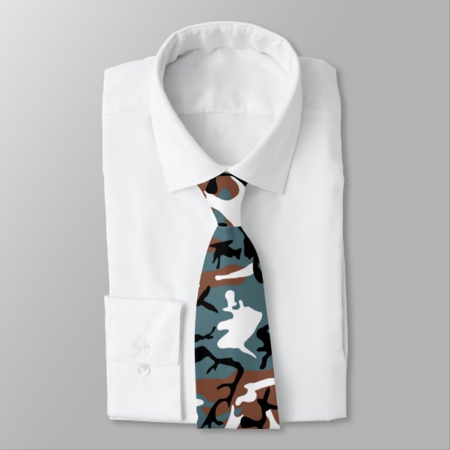 Winter Lake Camouflage Tie (Tied)