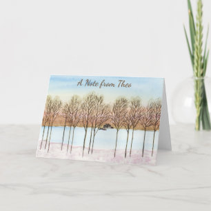 Winter Lake Note Card