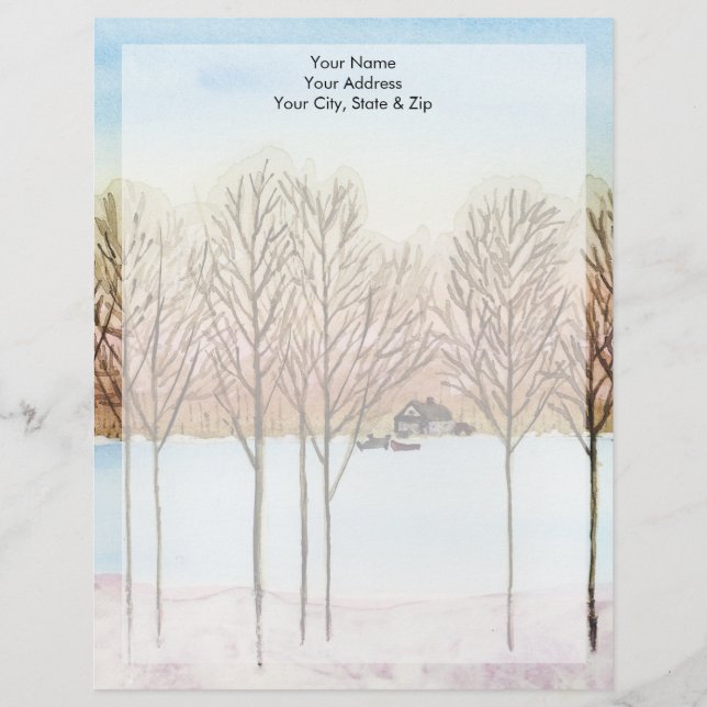 Winter Lake Personalised Letterhead (Front)