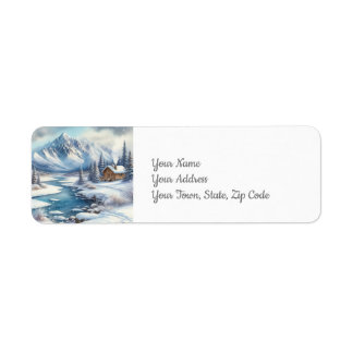 Winter Lake Return Address Label