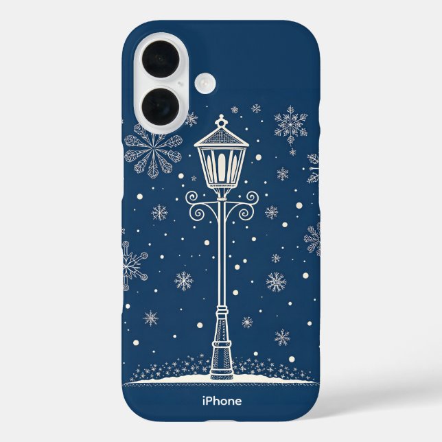 Winter Lamplight Story iPhone 16 Case (Back)