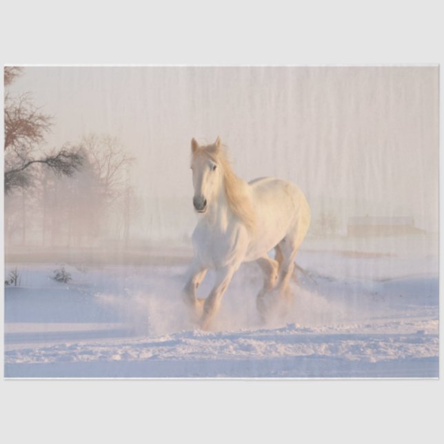 winter land horse tissue paper (Front)