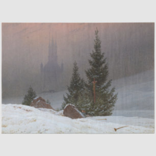Winter Landscape, 1811 by Caspar David Friedrich Tissue Paper
