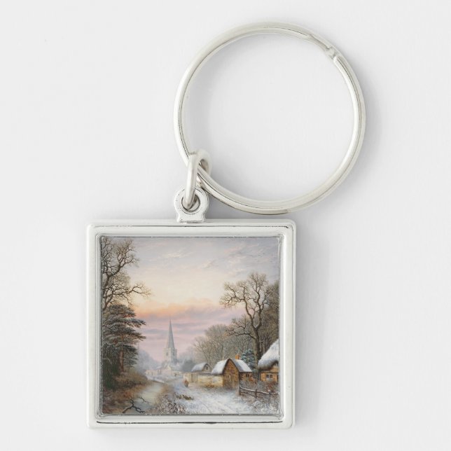 Winter landscape, 1869 key ring (Front)