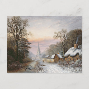 Winter landscape, 1869 postcard