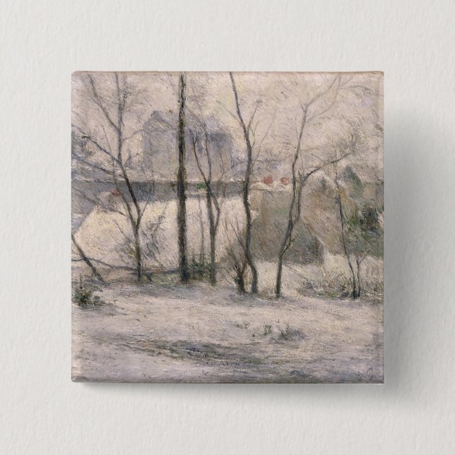 Winter Landscape, 1879 15 Cm Square Badge (Front)