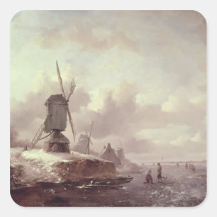 Winter Landscape 3 Square Sticker
