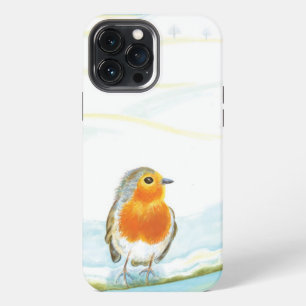 Winter Landscape and Red Robin iPhone 13 Pro Max Case