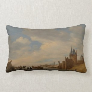 Winter Landscape at Arnhem 1653 Lumbar Cushion