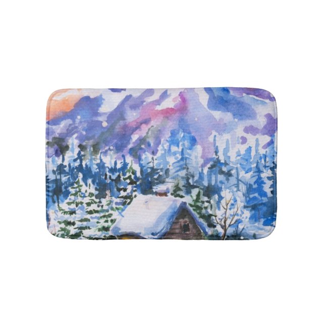Winter landscape bath mat (Front)
