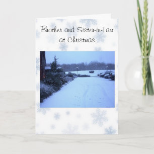 Winter Landscape Brother Wife Christmas Holiday Card