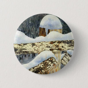 Winter Landscape Button