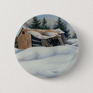 Winter Landscape Button