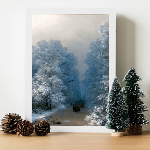 Winter landscape by Ivan Aivazovsky Poster