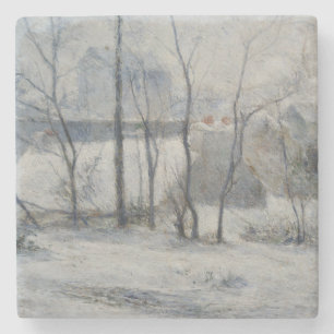 Winter Landscape (by Paul Gaugin) Stone Coaster