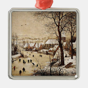 Winter Landscape by Pieter Bruegel the Elder, Metal Ornament