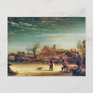 Winter Landscape by Rembrandt Postcard
