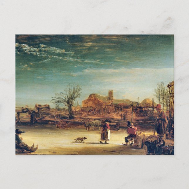 Winter Landscape by Rembrandt Postcard (Front)