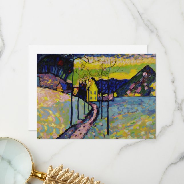 Winter Landscape by Wassily Kandinsky Thank You Card (Front/Back In Situ)