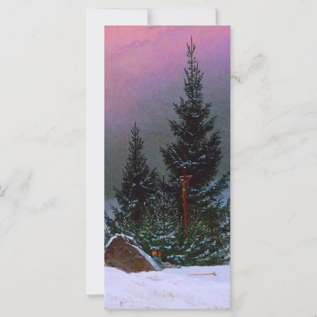 Winter Landscape Caspar David Friedrich Card (Front)