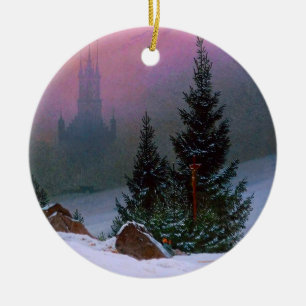 Winter Landscape Caspar David Friedrich Ceramic Ornament