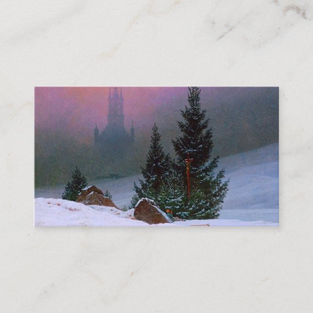 Winter Landscape Caspar David Friedrich Enclosure Card (Front)