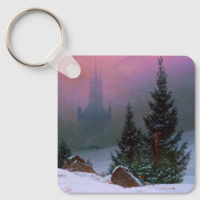 Winter Landscape Caspar David Friedrich Key Ring (Front)