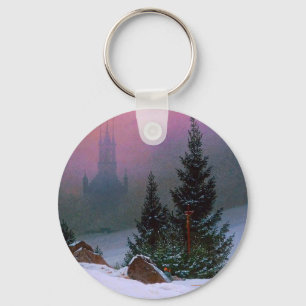 Winter Landscape Caspar David Friedrich Key Ring