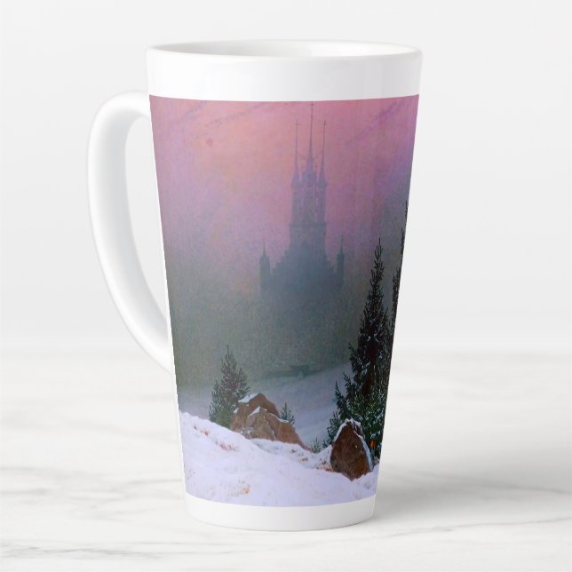 Winter Landscape Caspar David Friedrich Latte Mug (Left Angle)