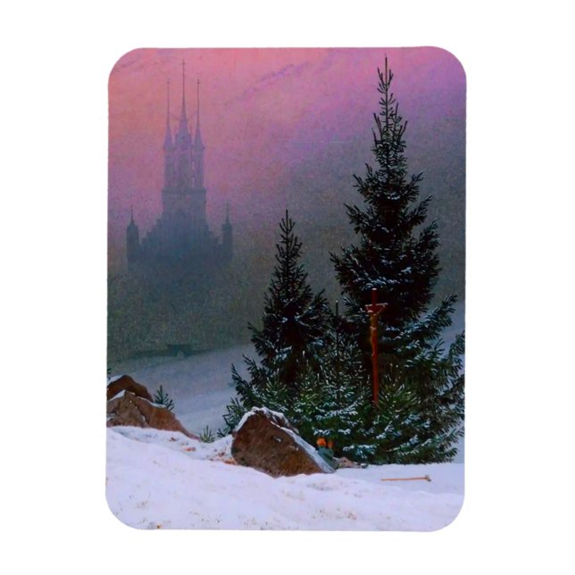 Winter Landscape Caspar David Friedrich Magnet (Vertical)
