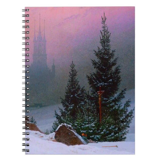 Winter Landscape Caspar David Friedrich Notebook (Front)