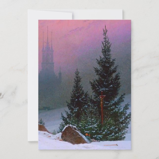 Winter Landscape Caspar David Friedrich Save The Date (Front)