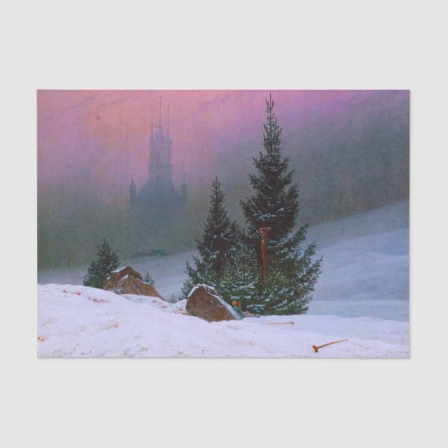 Winter Landscape Caspar David Friedrich Tissue Paper (Front)