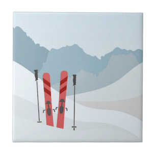 Winter landscape ceramic tile