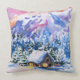 Winter landscape cushion