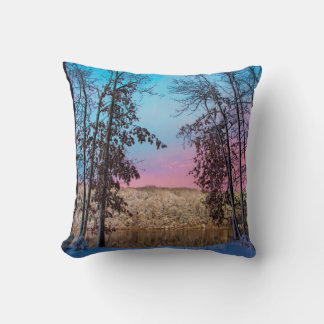 Winter landscape cushion