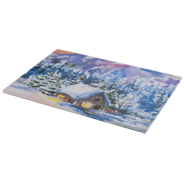 Winter landscape cutting board (Corner)