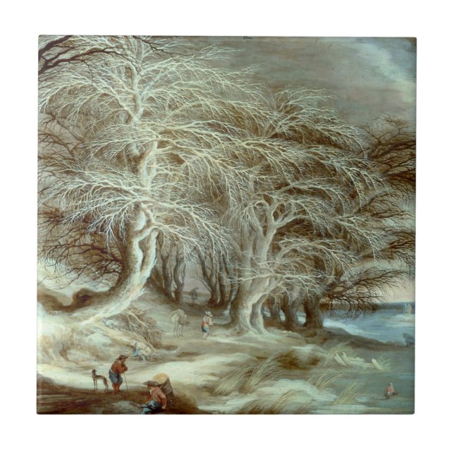 Winter Landscape Gijsbrecht Leytens Ceramic Tile (Front)