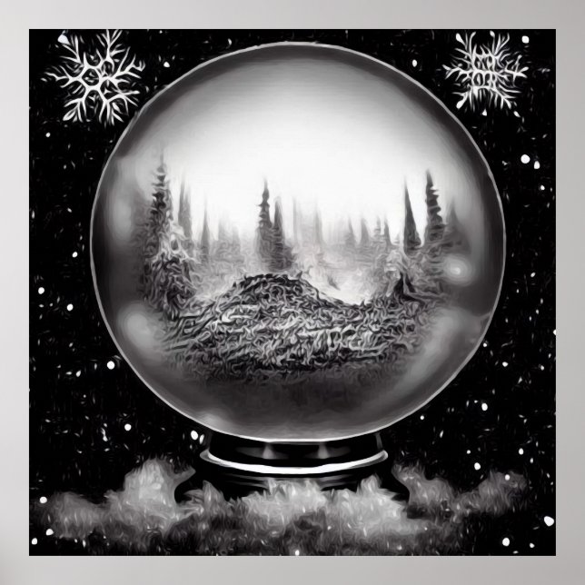 Winter Landscape Globe Poster (Front)