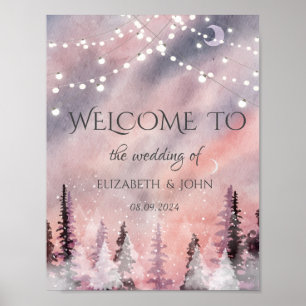 Winter Landscape Greenpine Forest Poster