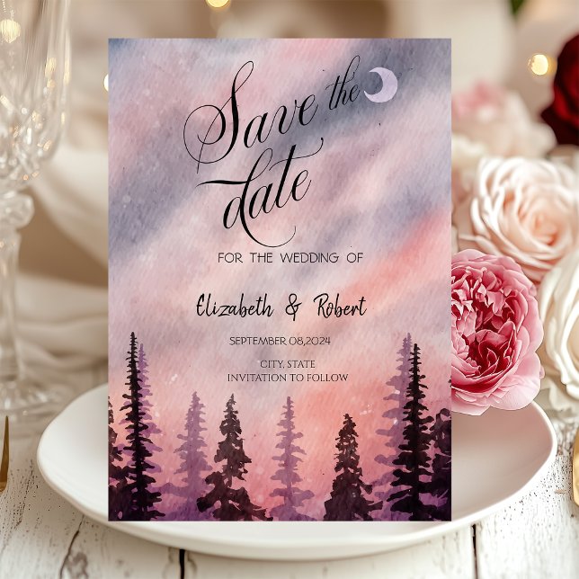 Winter Landscape Greenpine Forest Save The Date (Creator Uploaded)