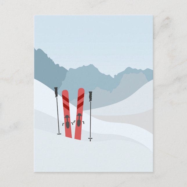 Winter landscape holiday postcard (Front)